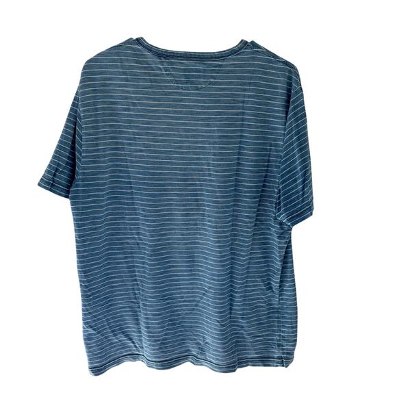 Faherty Men's Indigo Pocket Tee Striped Coastal Preppy Size L - Picture 8 of 8